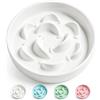 PTOBER Ciotolo Per Cane Antivitaminosi, Ciotolo Per Cane Ceramica, Bianco | Gioco Di Puzzle Con Peso Per Gatti E Razze Piccole, Riduce Gonfiamento E Sovraindigestione, 16 Cm X 3.8 Cm