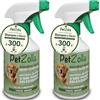 PetZolla Shampoo secco per cani senza risciacquo 300 ml Idrata e igienizza, Shampoo a secco per cani naturale con olio di neem, argan e timo, sicuro anche per cuccioli - Made in Italy (Confezione da 2)