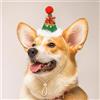 Generic Cappelli di Natale per cani - Simpatico copricapo per animali domestici, lettera verde, cappello di Babbo Natale per gatti e cani foto delle vacanze