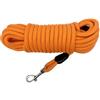 Generic Guinzaglio per cani in nylon lungo 5 m/10 m/15 m, per cani di piccola e media taglia, per addestramento all'aperto, campeggio, richiamo (arancione)