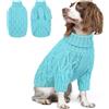 Queenmore Maglione per Whippet, Maglioncino Cane Morbida e Calda, Felpa Cane Grande per Labrador, Golden Retriever e Border Collie, Lago blu, XL