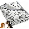 Generic 1 pezzo Coperta in pile per animali domestici resistente allo strappo - Design con impronte di zampa | Coperta calda e confortevole lavabile in lavatrice, per cani di taglia piccola e grande e piccoli