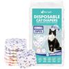 Pet Soft Pannolini usa e getta per gatti, 20 pezzi, super assorbenti, Pannolini usa e getta per cuccioli in calore/stagione/incontinenza con indicatore di umidità (XS-20 pezzi)
