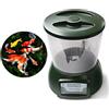 AMZTEMU 4.5L Pond Fish Feeder, Mangiatoia automatica laghetto, Distributore cibo per pesci per vacanze e clima caldo o freddo -alimentato a batteria