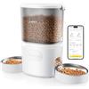 DUDUPET Distributore Automatico Cibo Gatti e Cani WiFi 5G, 5L con 2 Ciotole | Timer Programmabile, Controllo App e Registrazione Vocale 10s, Ideale per Famiglie con Più Animali Domestici