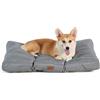 Bedsure Materasso Cani Lavabile Taglia Media, 76x50 cm Grigio | Tessuto Oxford, cuscino piatto per gabbia, materasso cane da esterno taglia media, pieghevole e facile da trasportare
