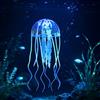 Generic 1 medusa artificiale auto-luminosa, ornamento per acquario, design galleggiante realistico che si illumina al buio per acquari e feste a casa, blu
