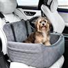 haoyuan Seggiolino auto per cani di piccola taglia, in memory foam, adatto per cani di taglia media con peso inferiore a 7,7 kg, dotato di 2 cinture di sicurezza + tasche portaoggetti, il cuscino è lavabile