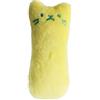 Generic Set di 5 giocattoli di peluche per gatti, giocattolo interattivo da masticare per gatti, infuso di erba gatta, per giocare, alleviare lo stress e la noia (giallo)
