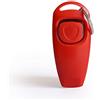 SEIWEI 2 in 1 - Clicker e fischietto, per addestramento di cani, gatti, colore rosso, 1 pezzo