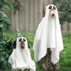 Generic Costume da Fantasma per Cani, Costume di Halloween per Cani e Gatti, Vestiti Cosplay Carino, Mantello per Feste Cosplay, 1 Pezzo, Bianco, Misto Cotone Poliestere, 4.5 kg - 10 kg