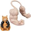 Generic Costume divertente con stampa 3D con braccia muscolose di gatto, comodo accessorio per spalla per cosplay felino. Giocattolo leggero in PLA con dito medio, pugno color carne