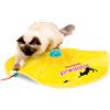 Ferplast Gioco Gatto Interattivo PREDATOR Gioco per Gatto Eletttronico, bacchetta rotante simula caccia, Quattro velocità, Ø 61 x 8 cm