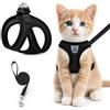 Generic Set di pettorina e guinzaglio per gatti, pettorina regolabile a prova di fuga, morbida maglia traspirante, leggera e facile da controllare, con fibbie di sicurezza, per gatti di piccola taglia