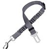 Generic Cintura di sicurezza per cani da auto, regolabile, con imbottitura elastica, fibbia in metallo rinforzato, design anti-groviglio, per animali domestici di piccola e media taglia (grigia)