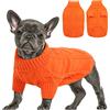 Queenmore Maglione Cane Bassotto Caldo Elastico Collo Alto, Halloween | Maglioncino Per Labrador Golden Retriever, Pastore Tedesco, Boxer, Dobermann, Per Passeggiate D'Inverno- Taglia XL, Arancione