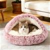Generic Cuccia per animali domestici a forma di conchiglia, morbida spugna di polipropilene, tessuto Oxford, caldo nido invernale per gatti e cani di piccola taglia, per interni, accogliente grotta per