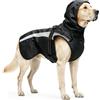 Oslueidy Impermeabile per Cani Cappotto Cane Ombrello per Cani Vestiti Mantellina Pioggia Cane per Piccoli Medio Grandi Cuccioli S-XXL (Nero, M)