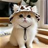 Generic Cappello da sole per animali domestici, berretto da pescatore per cani e gatti, mini copricapo estivo all'aperto, griglia per caffè, taglia S