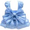 Generic Vestito per cani di piccola taglia e gatto con anello a D, abbigliamento da matrimonio per cuccioli, gonna tutù, costume estivo per animali domestici, elegante abito da festa per bambini, cane