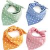 ZIRVYIR Bandane per cani, morbide e lavabili, 4 pezzi, colore: rosso, marrone, rosa, giallo, grigio, quadrate, sciarpa quadrata a quadri, accessori regolabili per cani di taglia piccola, media e grande,