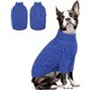 Queenmore Maglioncino Cane per Levrieri, Morbida e Elastica, Maglione per Cane Corso,Whippet, Greyhound, Labrador e Border Collie, Blu, L