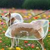 Generic Impermeabile per animali domestici, trasparente, impermeabile, per gatti e cani, poncho con cappuccio, copertura completa, protezione da vento e pioggia, da piccola a media