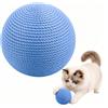 Generic 1 palla giocattolo per gatti in sisal blu extra large, durevole per la pulizia dei denti e la cura degli artigli, giocattolo interattivo per animali domestici