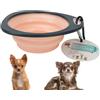 Generic Ciotola pieghevole portatile per animali domestici, ideale per l'alimentazione e l'irrigazione all'aperto, con capacità di 320 ml, pieghevole fino a 15,2 cm di lunghezza x 1,20 cm di larghezza x 3,8