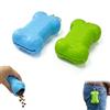 jinminamz Porta Premietti per Cani Addestramento in Silicone, Sacchetto per Snack per Cani con Anello Metallico, Porta Crocchette per Cani, Piccolo e Portatile, per Passeggiate, Viaggi (Verde e Blu, 2 Pezzi)