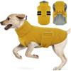 Hjumarayan Cappotto invernale per cani, foderato in pile, caldo, con foro per imbracatura, riflettente, trapuntato, impermeabile, per cani di taglia media, Border Collie (giallo, XL)