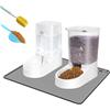 Marchul Dosatore di cibo e acqua per Gatti, Cani, Automatico, Dispenser di Crocchette e Acqua per Animali Domestici (3.8L + Cuscinetto in silicone)