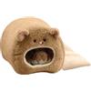 Generic Ratto criceto nascondiglio animale domestico carino cartone animato morbido peluche caldo Pet Cave Hut Mini piccolo animale topo nido cincillà