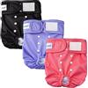 Pet Soft Pannolini cane femmina - Confezione da 3 Pannolini per cani femminili, Pannolini Lavabili per cani femmina con vita posteriore a prova di perdite (Tinta Unita, L)