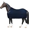 Horses, Coperta per Cavallo in Pile, Modello Basic, Morbida e Comoda, ideale per Trasporto e Dopo Lavoro, Blu 155 cm