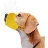 Hazxh Museruola per Cani,Museruola a Rete Morbida Anti-Morso, Museruola per Animali Domestici con anello regolabile bevibile, per cani di taglia piccola, media e grande (YELLOW, M)