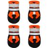 Generic Set di 4 scarpe sportive per cani, traspiranti, impermeabili, antiscivolo, per animali domestici, per sport all'aria aperta, stivali da pioggia (L, arancione)