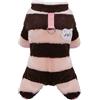 Izefia Maglione Cane Vestiti in Pile Lana Invernale Caldo 4 Gambe Jumpsuit Pigiama a Righe Arcobaleno Maglione per Cane Piccolo Gatto Medio