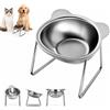 Punhazy comodea ciotola ortopedica per cani rialzata acciaio inox 304 (1) | Ciotola per cani e gatti in acciaio inossidabile 304, supporto rialzato, per alimenti e acqua, peso 168 g