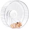 BREENHILL Rotella silenziosa per criceti, 21 cm, senza supporto, trasparente | Rotella per criceti, topi e altri animali di piccola taglia, per installazione senza supporto