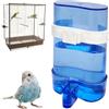 Generic Distributore di acqua per uccelli per animali domestici, trasparente, automatico, igienico, ciotola per acqua a prova di perdite, accessorio sicuro e innocuo per animali domestici con clip per