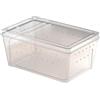YunJove Scatola Ibarnazione Tartarughe con Resina Assorbente Acqua Materiali per Trattenere l'Umidità Contenitore per Tartarughe Igiene Facile da Pulire, Bianco, 33x22x15cm