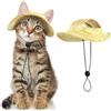 Generic Cappello da sole per gatti, cappello da pescatore per cani, cappello sportivo per animali domestici con 2 fori per le orecchie, indispensabile per feste nazionali del cane, simpatico regalo per la