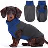 KONVINIT Maglione Cane Taglia Media in Felpa Leggera, Caldo Senza Maniche L | microfibra termica calda；collo alto elastico；beagle；uscita quotidiana；senza maniche ; maglione per cani taglia media