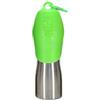 KONG H2O - Bottiglia d'Acqua per Cani in Acciaio Inox e Ciotola da Viaggio, 708 ml, Colore: Verde