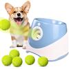 HAMON Lanciatore automatico per cani, con 6 palline da tennis, macchina interattiva per cani di piccola e media taglia, distanza di lancio tra 10-30 FT