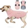 Hjumarayan Cappotto invernale per cani, foderato in pile, caldo, con foro per imbracatura, riflettente, trapuntato, impermeabile, per cani di taglia media, Border Collie (rosa, XL)