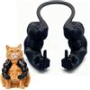 Generic Costume divertente con stampa 3D con braccia muscolari di gatto, comodo accessorio per spalla per cosplay felini. Giocattolo leggero in PLA bianco, dito medio, marrone chiaro