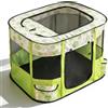 Floving Recinzione portatile per animali domestici, 80x60x55 cm, pieghevole, rettangolare, per sala di consegna, cuccia per gatti e cuccioli, tenda chiusa per animali domestici (Limone)