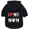 Izefia Felpe con Cappuccio per Cani Piccoli Vestiti Amo Mia Mamma Felpa Maglione Invernale Felpa Camicia Calda Cotone Cane Felpa per Piccolo Cane Gatto